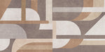 Tapet personalizat modern cu forme geometrice in nuante de bej si maro brown shades