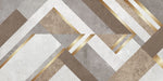 Tapet personalizat modern cu forme asimetrice moderne in nuante maro cu detalii aurii asimetric leather