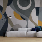 Tapet personalizat modern cu forme abstracte colorate styled abstract