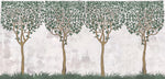 Tapet personalizat forest cu copaci in stil celtic celtic trees