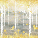 Tapet personalizat forest cu padure aurita golden forest