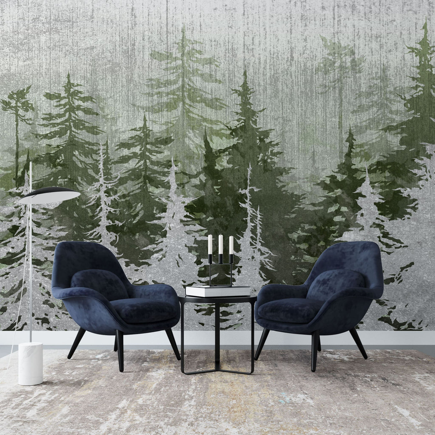 Tapet personalizat - SILVER GREEN PINE II
