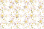 Tapet personalizat floral cu flori de lotus egiptean pe fundal alb egyptian lotus