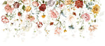 Tapet floral personalizat cu flori pictate in stil watercolor flower's veil