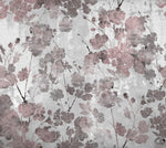 Tapet personalizat floral cu flori de trandafir in nunante de bronz rose pe un fundal texturat cimentat industrial roses