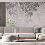 Tapet floral personalizat cu flori de magnolie pe fundal texturat magnolia