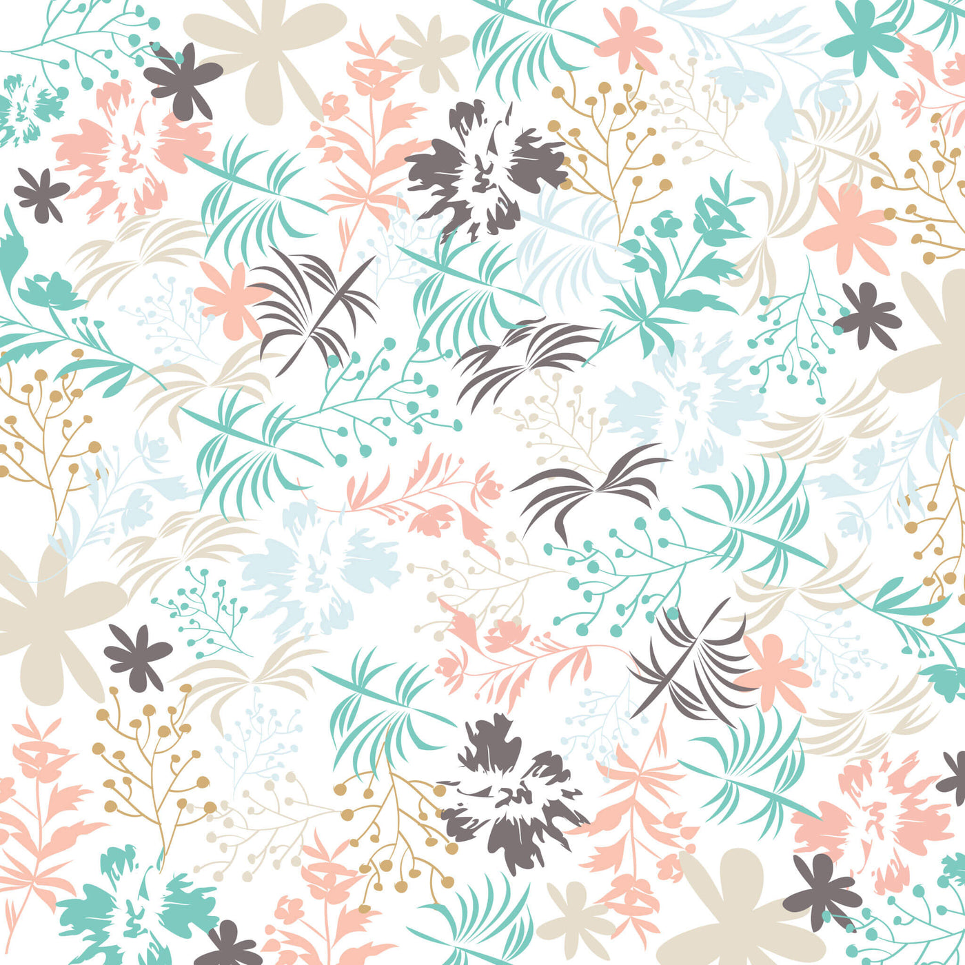 Tapet personalizat - PASTEL FLOWERS