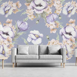 Tapet personalizat floral cu flori roz de phacelia grandiflora phacelia grandiflora