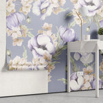 Tapet personalizat floral cu flori roz de phacelia grandiflora phacelia grandiflora