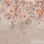 Tapet personalizat floral cu flori colorate pe un perete nude nude flower wall
