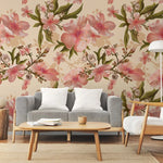Tapet personalizat floral cu flori de cires inflorite cherry tree blossom