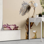 Tapet personalizat floral cu flori uscate pe un fundal bej dried flowers