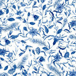 Tapet personalizat floral cu flori albastre in stil olandez dutch blue flowers