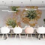 Tapet personalizat floral cu flori sub aflate in apa underwater bloom