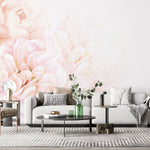 Tapet personalizat floral cu flori roz pastel pink dream
