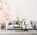 Tapet personalizat floral cu flori roz pastel pink dream