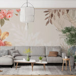 Tapet personalizat floral cu selecte de flori portretizate artistic art selection