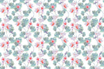 Tapet personalizat floral cu flori de lotus egiptean rosu si pasari colorate red lotus