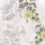 Tapet personalizat floral cu maces inflorit pe un fundal deschis bloomed rosehip light