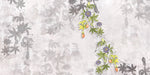 Tapet personalizat floral cu maces inflorit pe un fundal deschis bloomed rosehip light