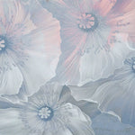 Tapet personalizat floral cu flori in pastel albastru pastel bloom
