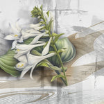 Tapet personalizat floral cu flori de mana maicii domnului pe un fundal texturat mary's flower