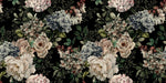 Tapet personalizat floral cu arangament floral cu trandafiri si hydrangea pe un fundal inchis hydrangea arrangement