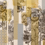 Tapet personalizat floral abstract cu flori de floarea soarelui sunflower tape