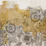 Tapet personalizat floral vintage cu flori de floarea soarelui vintage sunflowers