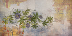 Tapet personalizat floral vintage cu flori de ciulin vintage thistle