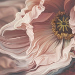 Tapet personalizat floral cu flori de mac roz pastel passion poppy