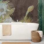 Tapet personalizat floral cu flori de cactus in stil grundge grunge cactus flowers