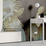 Tapet personalizat floral cu flori de cactus in stil grundge grunge cactus flowers