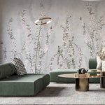 Tapet personalizat floral cu flori de iasomie stelata pe fundal albastru deschis blue star jasmine