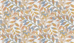 Tapet personalizat cu frunze multicolore pe fundal alb sunny leaves