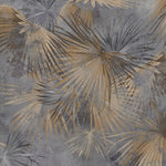 Tapet personalizat leaf cu frunze de palmier aramii pe un fundal inchis grunge palm leaves