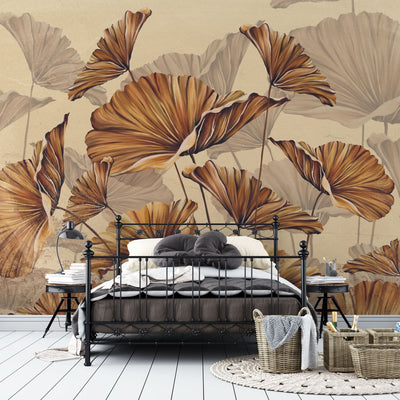 fototapet-personalizat-leaf-cu-funze-maronii-cu-umbre-pe-un-fundal-cald-brown-leaves