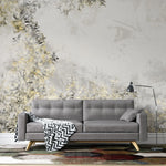 Tapet personalizat leaf cu frunze de pothos n'joy in contrast galben gri n'joy heaven
