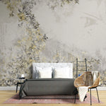 Tapet personalizat leaf cu frunze de pothos n'joy in contrast galben gri n'joy heaven
