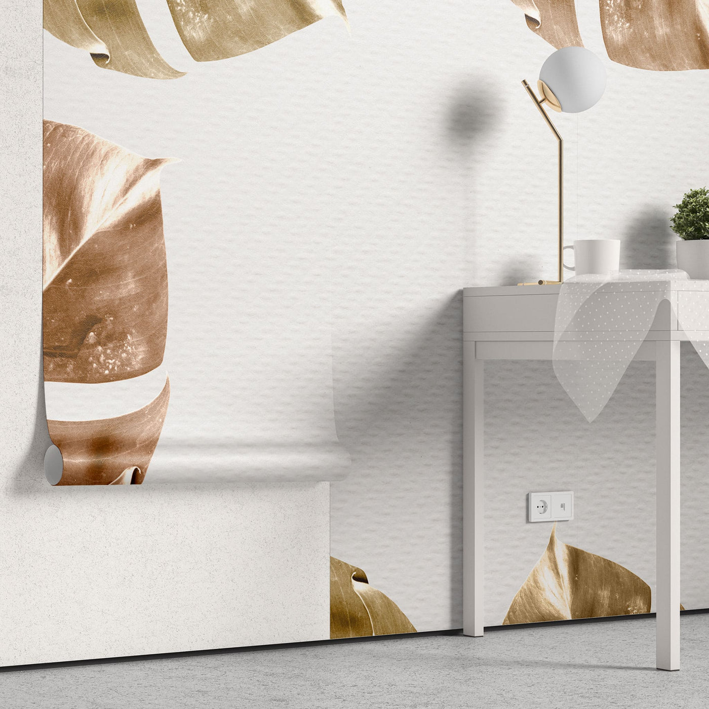 Tapet personalizat - RUSTY MONSTERA TEXTURED