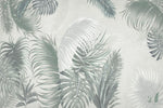 Tapet personalizat leaf cu frunze pana de palmier in tonuri gri feather leaves