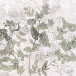 Tapet personalizat leaf cu frunze de menta salbatica in nuante inchise sepia wild mint