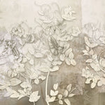 Tapet personalizat leaf cu frunze de menta salbatica in nuante inchise sepia wild mint