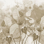 Tapet personalizat leaf cu frunze de rugosum in nuante sepia sepia rugosum