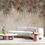Tapet personalizat leaf cu frunze colorate de salcie cu umbre tonal weeping willow