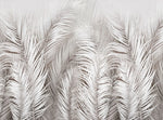 Tapet personalizat leaf cu frunze albe de palmier white palm