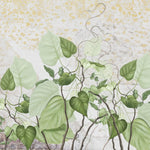 Tapet personalizat leaf cu frunze de philondendron rugosum pe fundal de gresie wild tile rugosum
