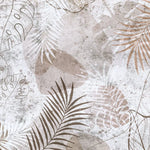 Tapet personalizat leaf cu frunze tropicale de monstera in stil grunge grunge monstera light