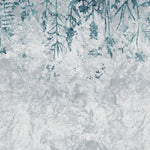Tapet personalizat leaf cu frunze albastre pe un fundal de beton concrete wild blue