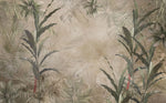 Tapet personalizat leaf cu frunze tropicale pe fundal sepia sepia leaves